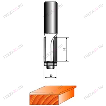 Фреза обгонная (нижн. подш.) Z=2 D=19x16 S=8