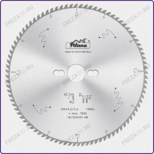 ПИЛЫ ДИСКОВЫЕ TCT 98 WZ L (МАЛОШУМНЫЕ) "PILANA" (ЧЕХИЯ)
