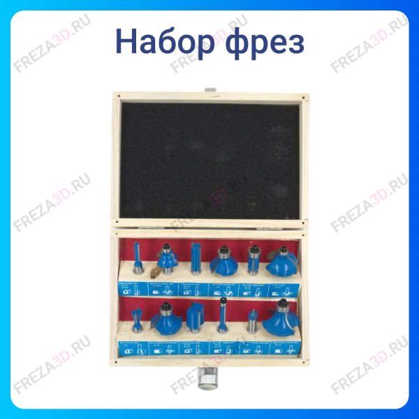 СТФ-8317 Набор фрез по дереву из 12(H) предметов Standard Strong