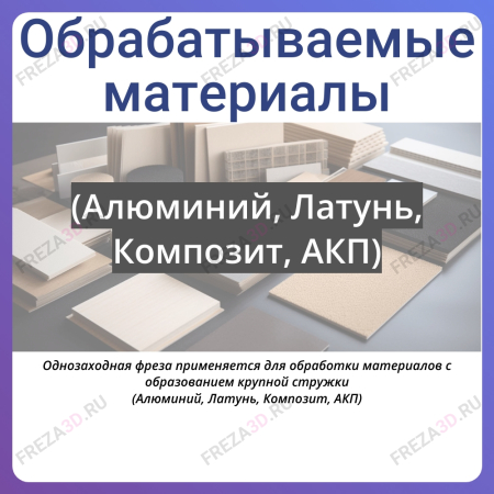 3,175х15х38х3.175 Z1 GT (Алюминий)