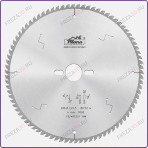 ПИЛЫ ДИСКОВЫЕ TCT 87 PLEXI K/WZ/FA (ПЛЕКСИГЛАС) "PILANA" (ЧЕХИЯ)