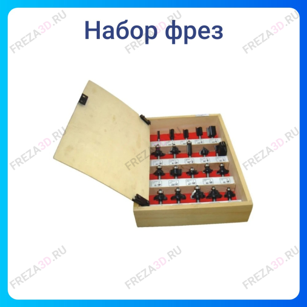 СТФ-8329 Набор фрез по дереву из 20(B) предметов Standard Strong